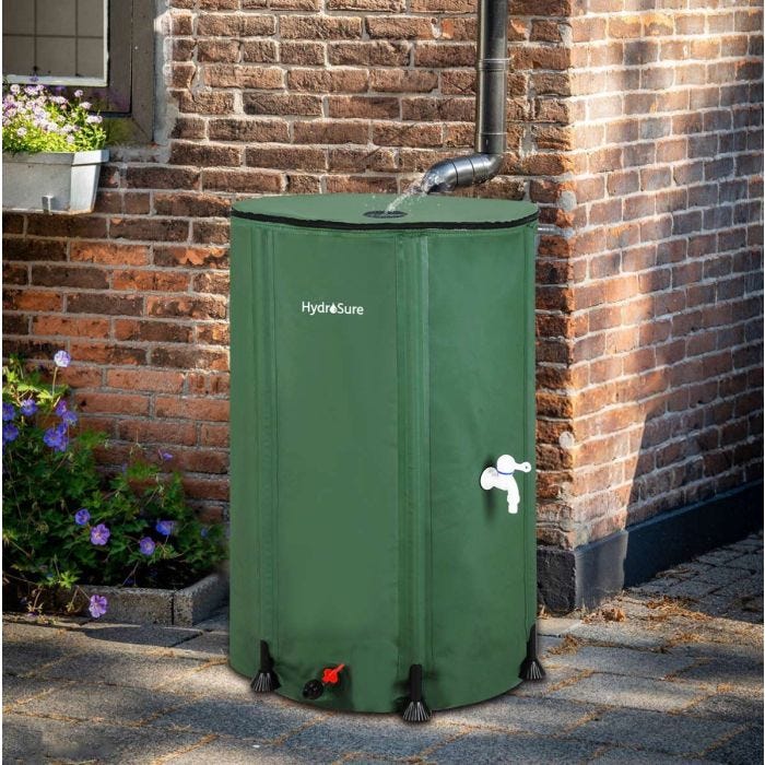 HydroSure Garden Water Butt - Collapsible and Foldable – 250 Litre Capacity