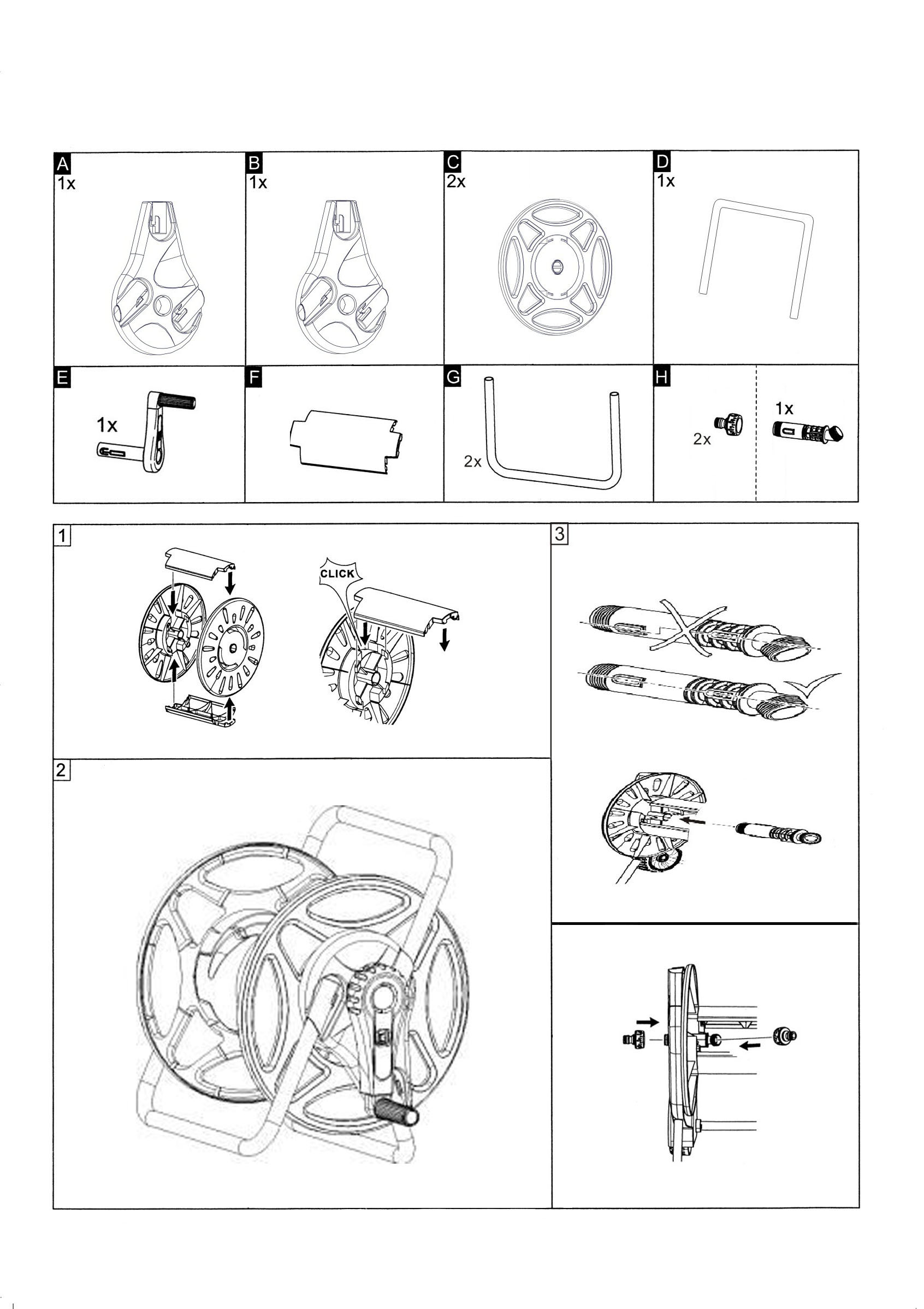 40M 3/4 Capacity Hose Reel No Hose